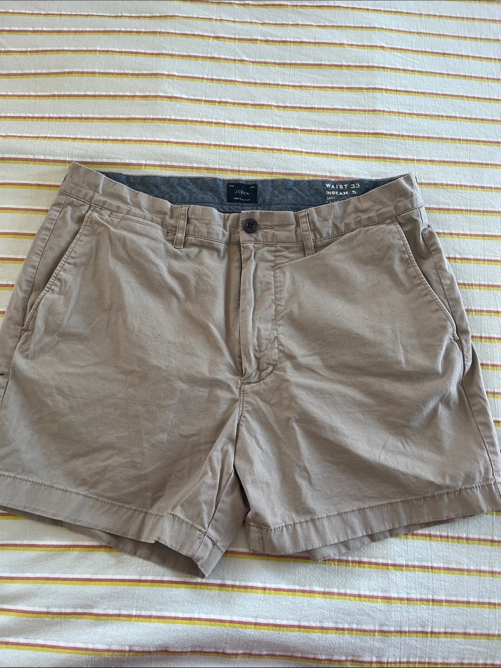 J. Crew Men’s Light Khaki Cotton Chino Shorts